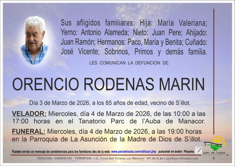ORENCIO RODENAS MARÍN