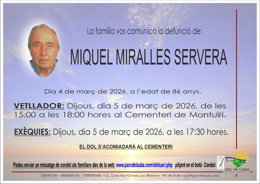MIQUEL  MIRALLES SERVERA