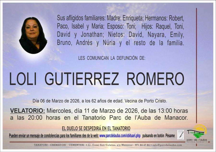 LOLI  GUTIERREZ ROMERO