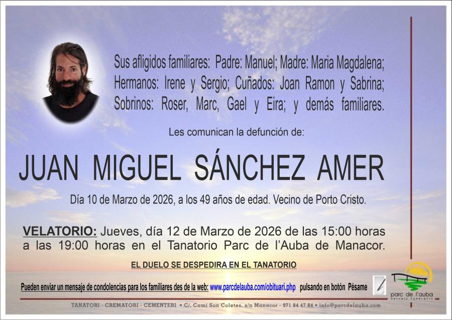 JUAN MIGUEL SÁNCHEZ AMER