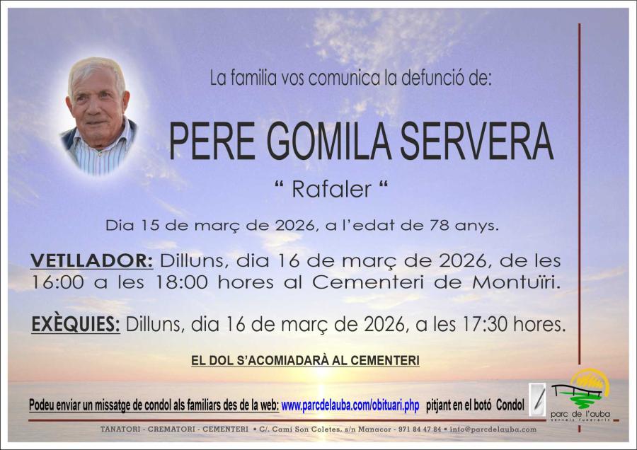 PERE GOMILA SERVERA