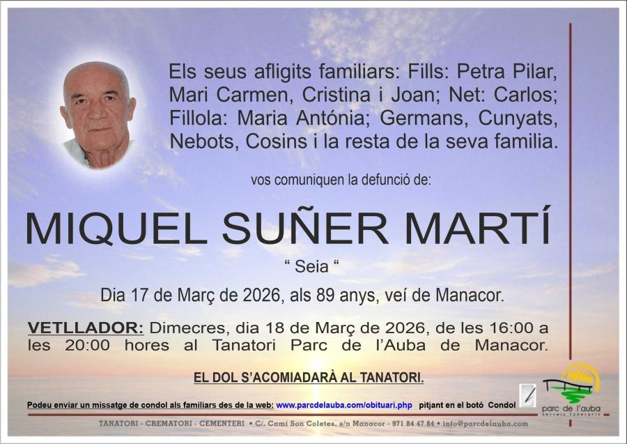 MIQUEL SUÑER MARTÍ