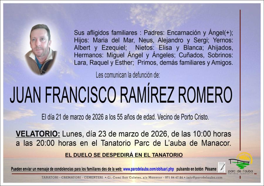 JUAN FRANCISCO RAMÍREZ ROMERO