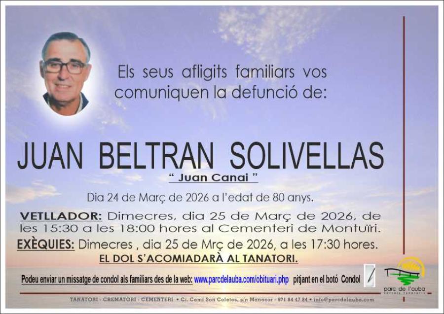JUAN BELTRAN SOLIVELLAS