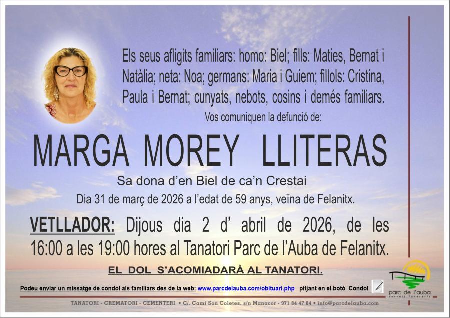MARGA MOREY LLITERAS