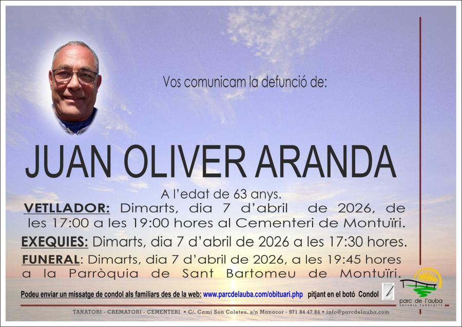 JUAN OLIVER ARANDA