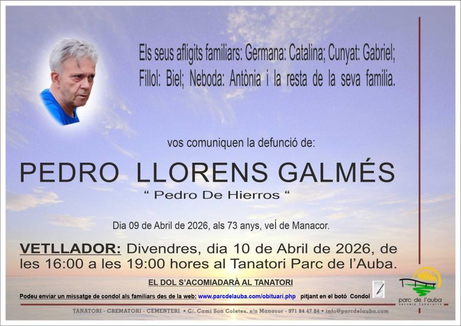 PEDRO LLORENS GALMES