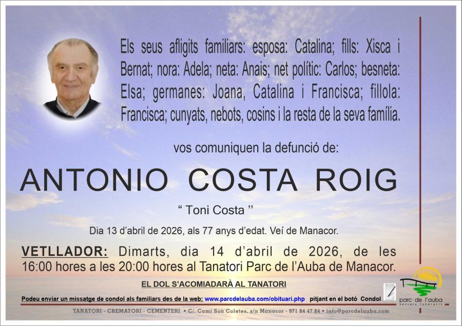 ANTONIO COSTA ROIG