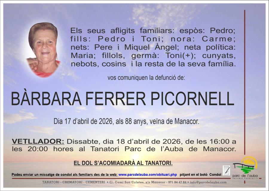 BÀRBARA  FERRER PICORNELL
