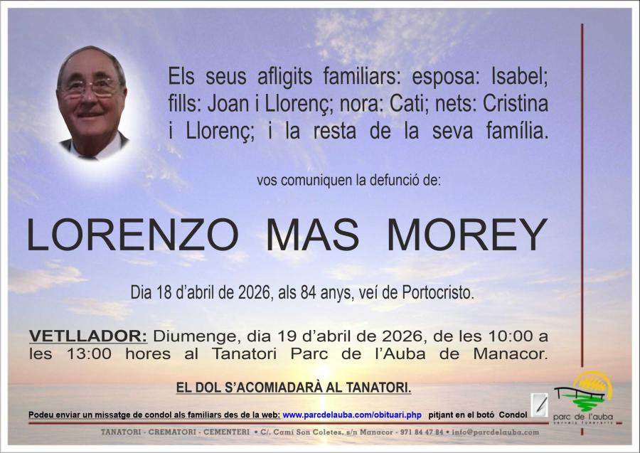 LORENZO MAS MOREY