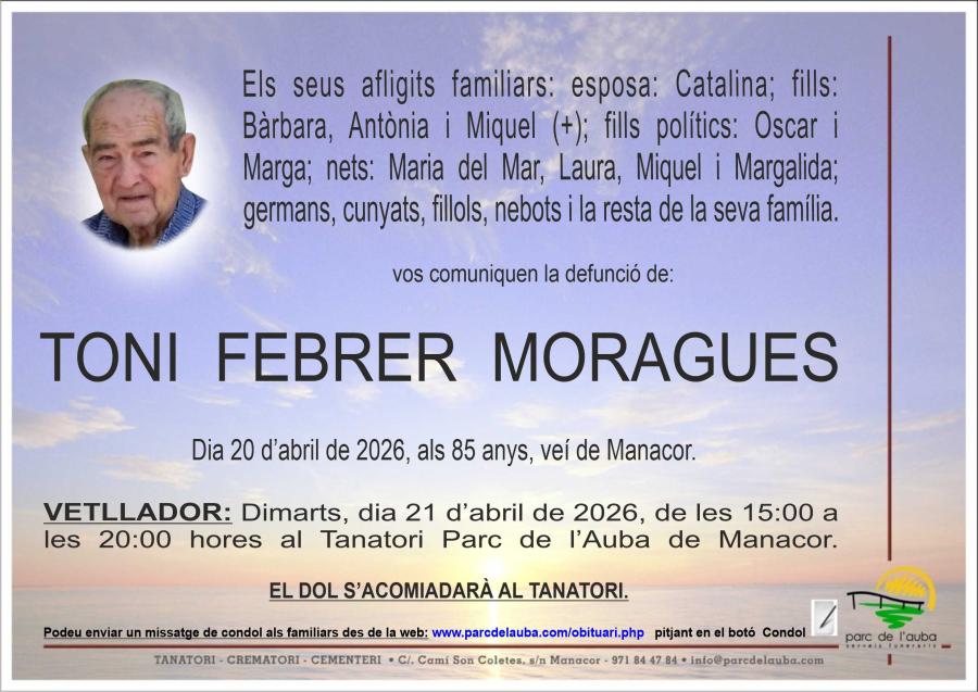 TONI FEBRER MORAGUES