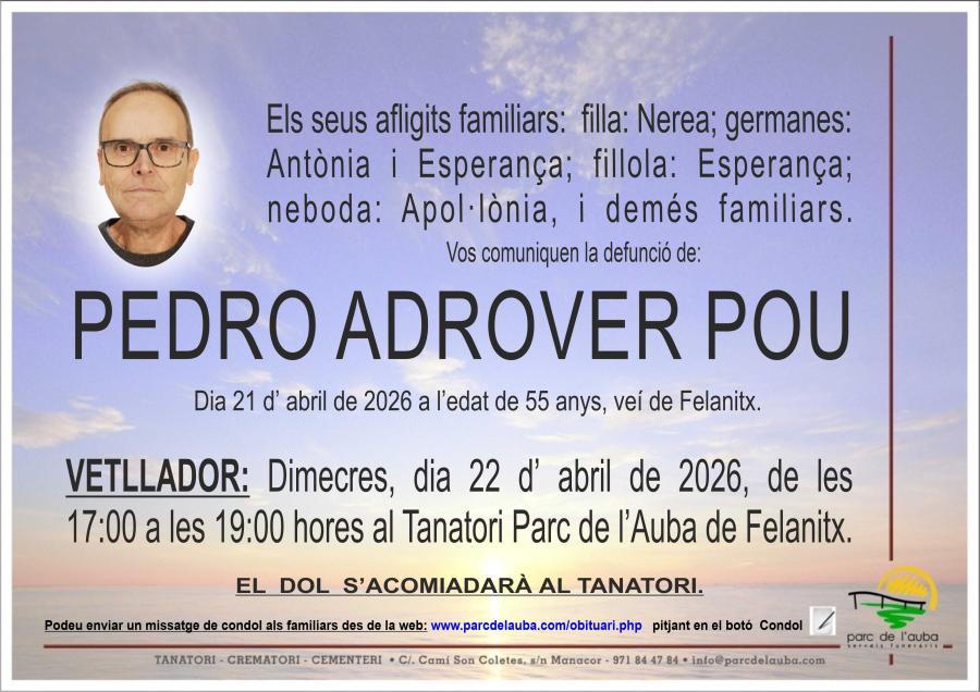 PEDRO ADROVER POU