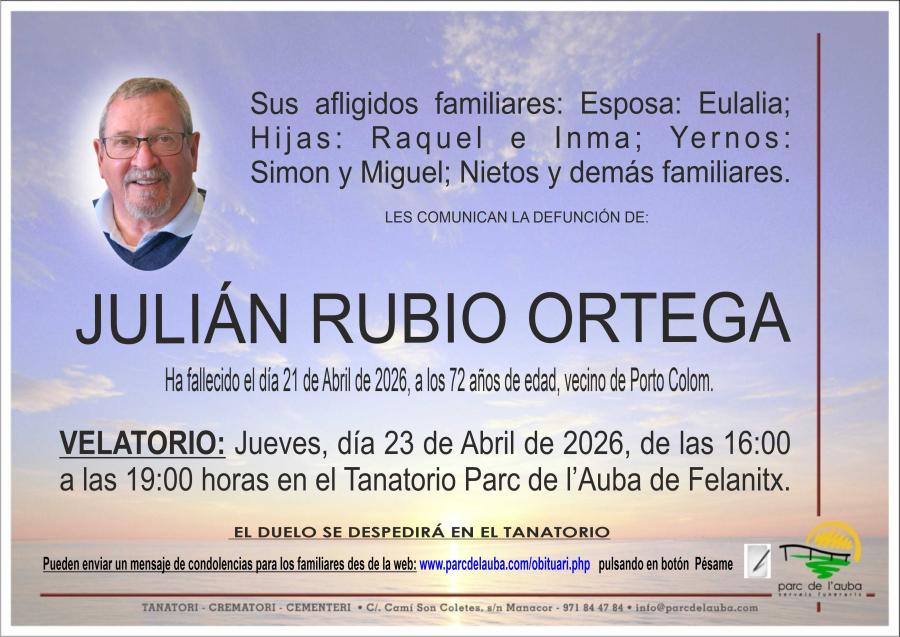 JULIÁN  RUBIO ORTEGA