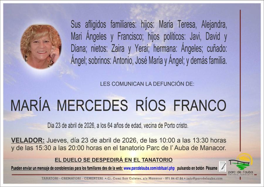 MARÍA MERCEDES RÍOS FRANCO