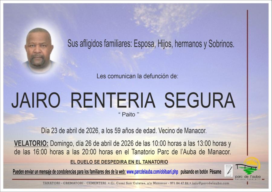 JAIRO  RENTERIA SEGURA