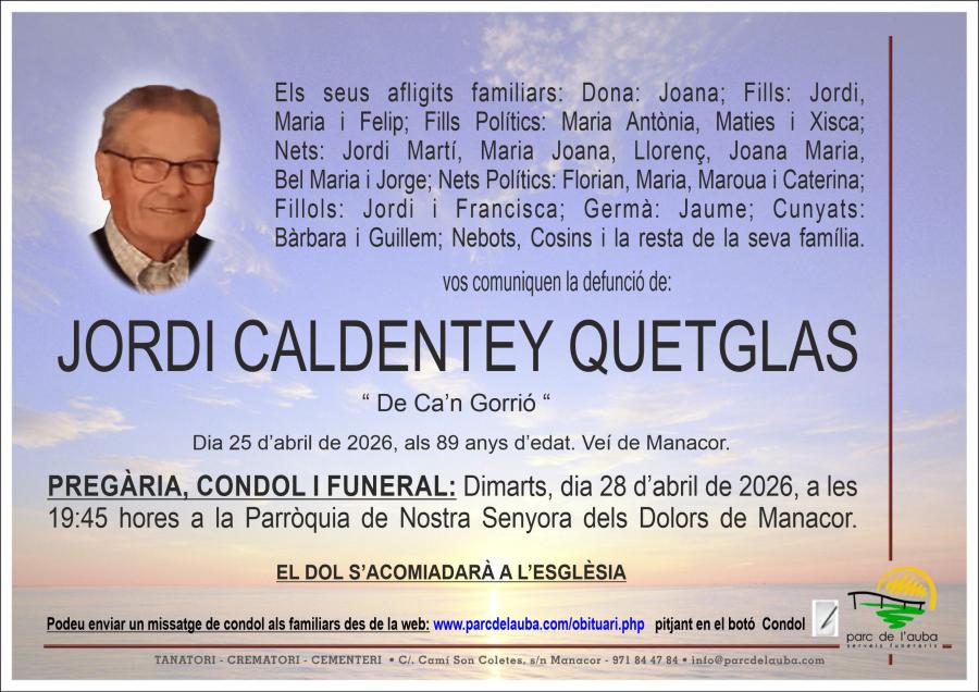 JORDI  CALDENTEY QUETGLAS