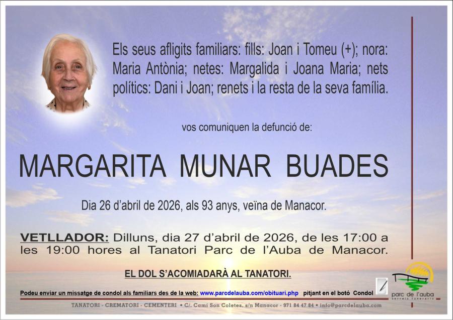 MARGARITA  MUNAR BUADES