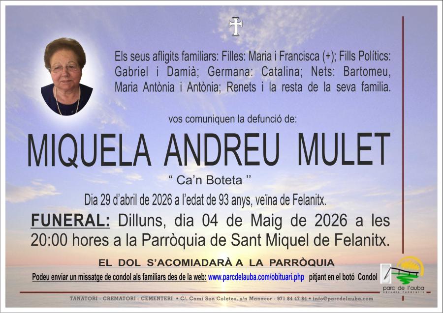 MIQUELA  ANDREU MULET
