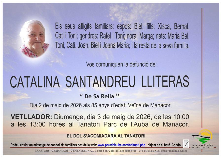 CATALINA SANTANDREU LLITERAS