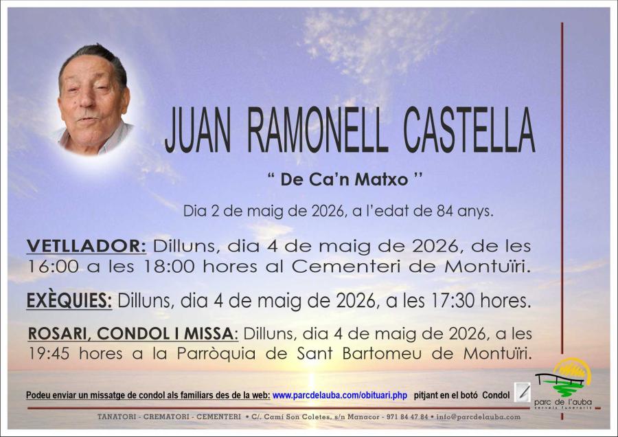 JUAN RAMONELL CASTELLA