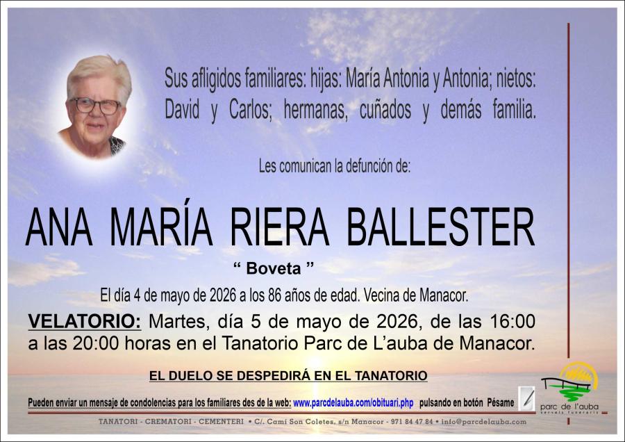 ANA MARÍA RIERA BALLESTER