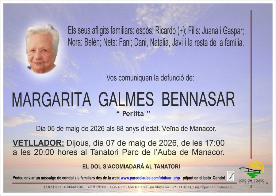 MARGARITA  GALMES BENNASAR