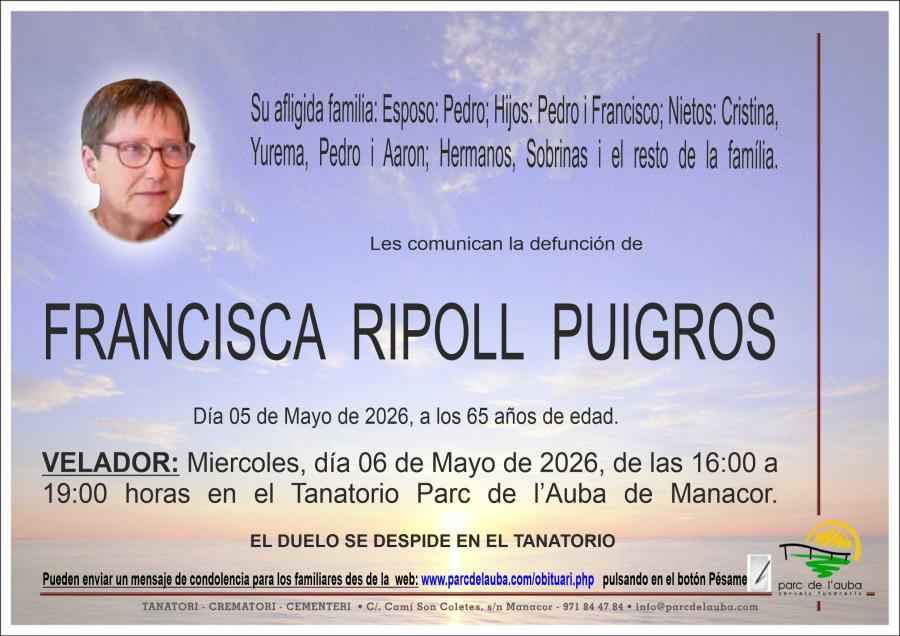 FRANCISCA  RIPOLL PUIGROS