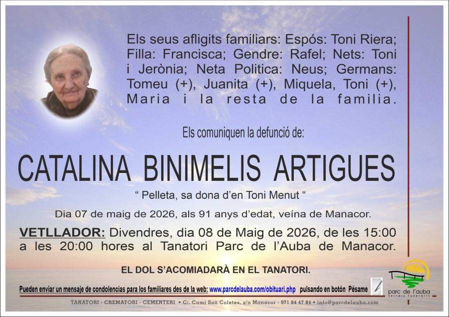 CATALINA BINIMELIS ARTIGUES