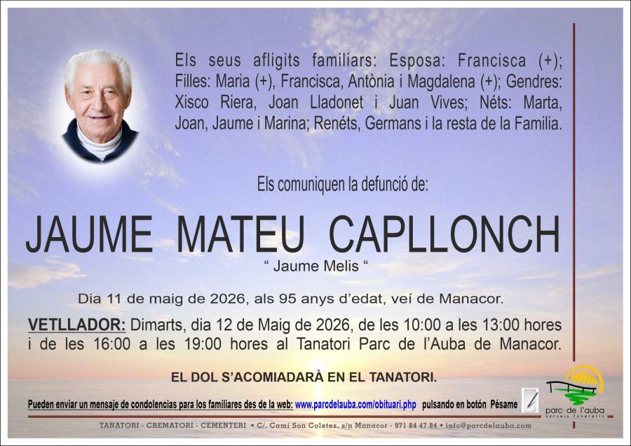 JAUME MATEU CAPLLONCH