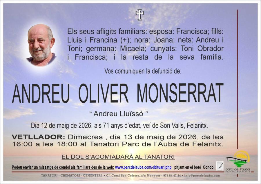 ANDREU  OLIVER MONSERRAT