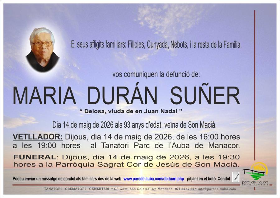MARIA  DURÁN SUÑER