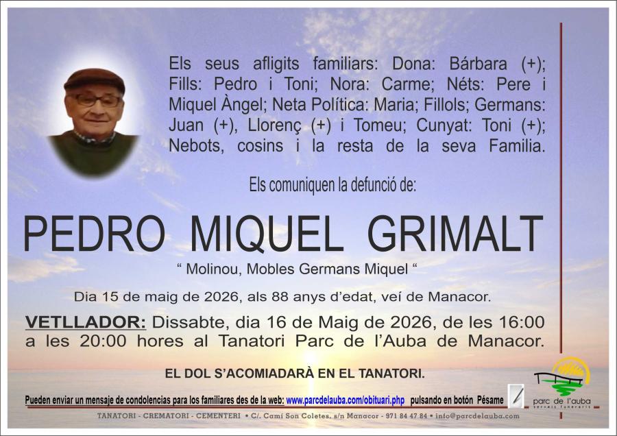 PEDRO MIQUEL GRIMALT