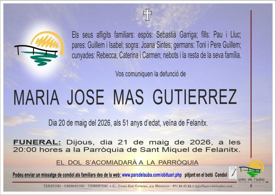 MARIA JOSE MAS GUTIERREZ