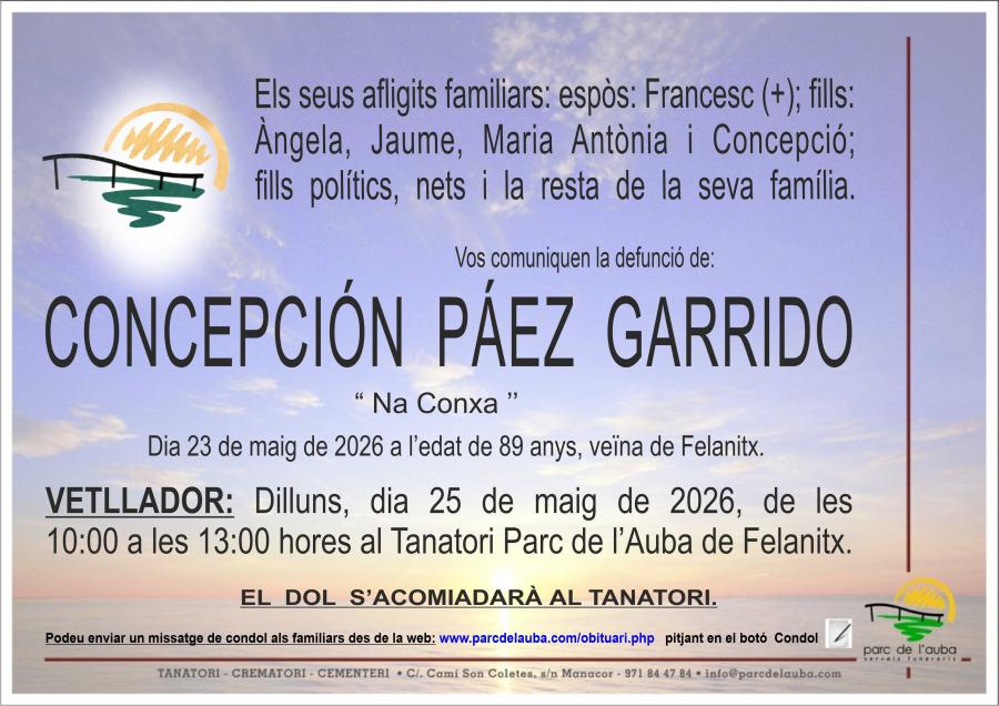 CONCEPCIÓN PÁEZ GARRIDO