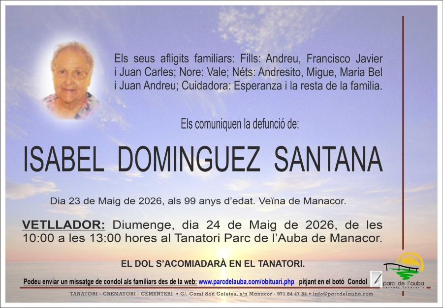 ISABEL DOMINGUEZ SANTANA