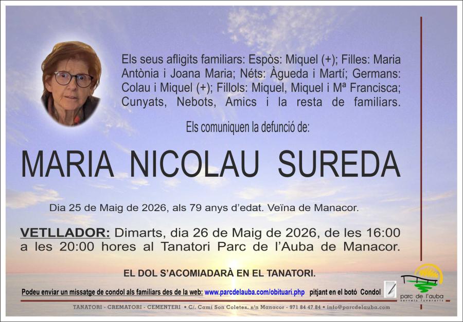 MARIA  NICOLAU SUREDA
