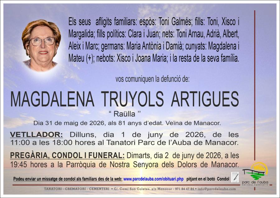MAGDALENA TRUYOLS ARTIGUES