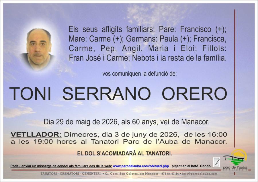 TONI SERRANO ORERO