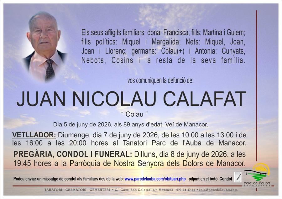 JUAN NICOLAU CALAFAT