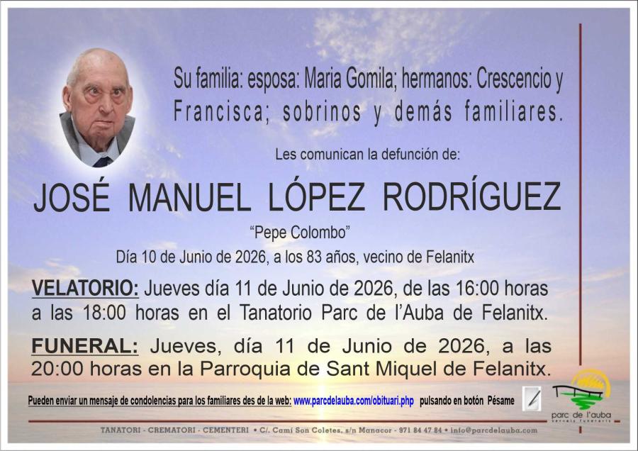 JOSE MANUEL LÓPEZ RODRIGUEZ