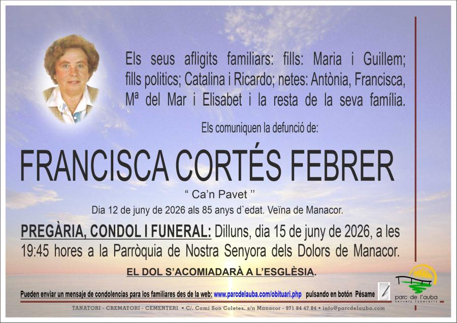 FRANCISCA CORTÉS FEBRER
