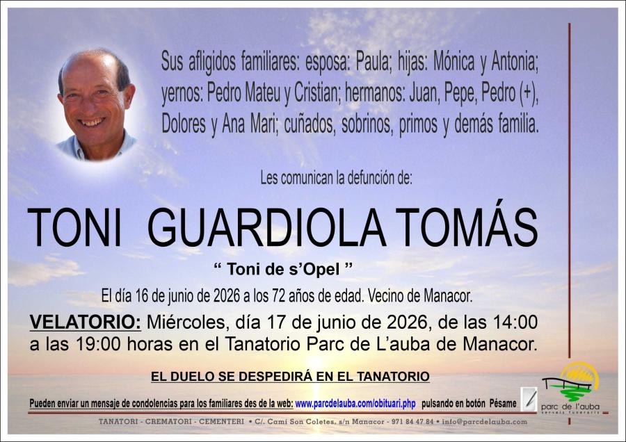 TONI GUARDIOLA TOMAS