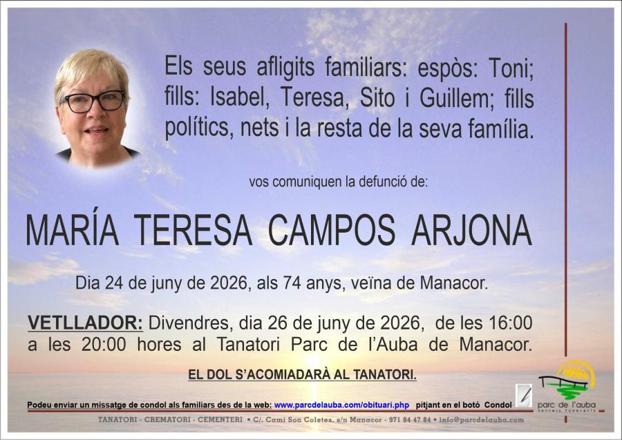 MARÍA TERESA CAMPOS ARJONA